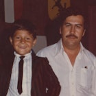 Pablo Escobar and son