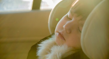 child sleeping in car -- heat stroke