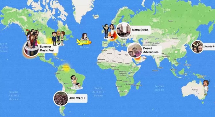 snap map snapchat feature