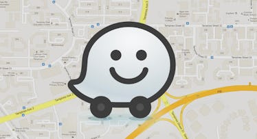 waze logo map