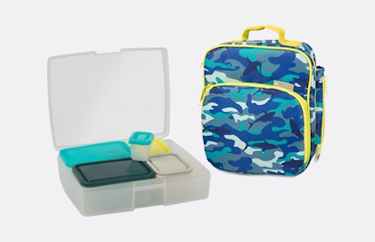 Insulated Camo Lunch Tote with Bento Box