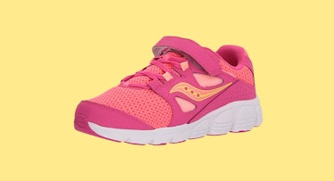 The Saucony Kotaro 4 A/C Sneaker on a yellow background