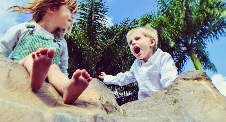 boy yells at sister
