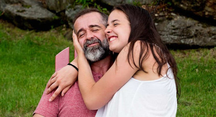 father daughter hug