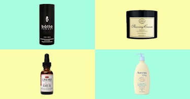 A collage of 4 unscented products or guys who don't want to smell like anything