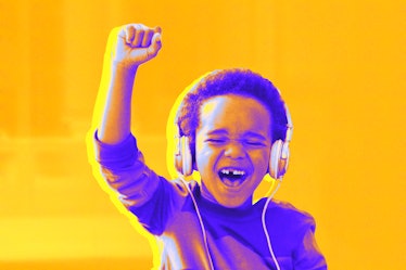 Boy dancing to the ultimate playlist music