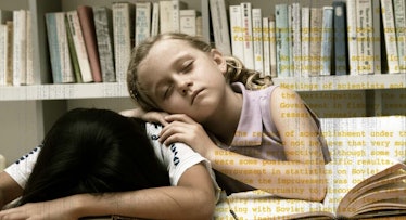 child falling asleep in school