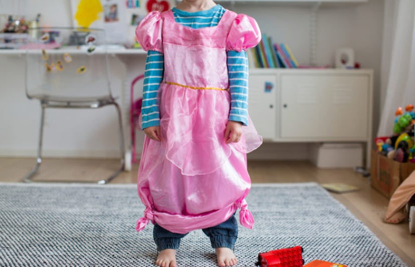 child wearing dress