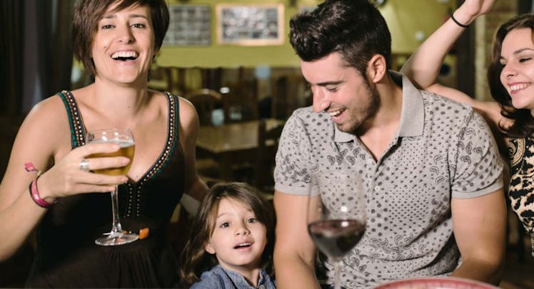 family at bar