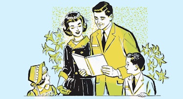 FAMILY at church illustration