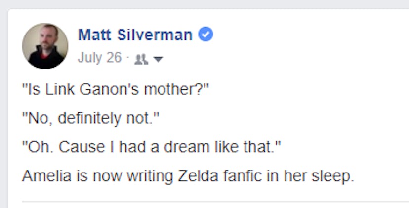 Matt Silvermann's post about ‘The Legend of Zelda’ game