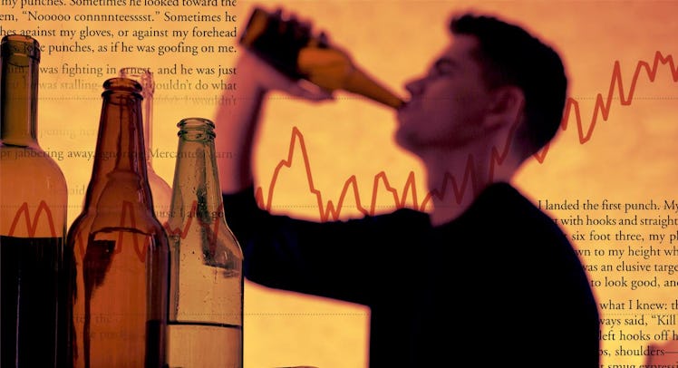 man drinking alcohol