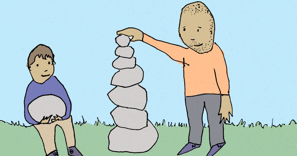 'Stacking Rocks' Gets Kids Concentrating on Outdoor Fun