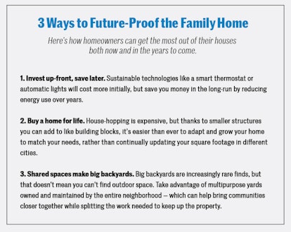 A list of 3 ways to future-proof the family home