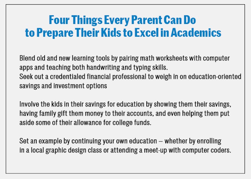 A list of things for parents to do to prepare their kids to excel in education