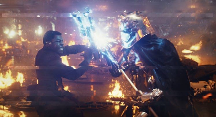 "Star Wars: The Last Jedi" fighting scene between Finn and Captain Phasma.