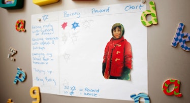 A discipline chart in a school showing how well a child is behaving