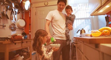 A divorced dad with his kids