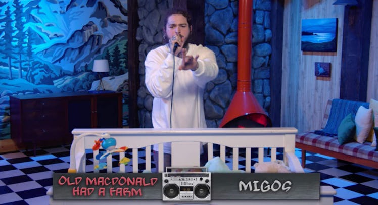 Post Malone rapping nursery rhymes with Rhett and Link for their YouTube Video