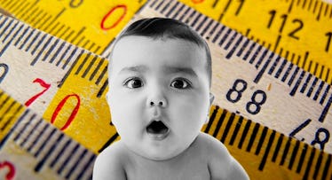 illustration of a big headed baby