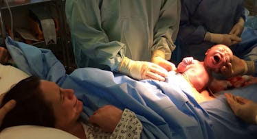 A baby delivering itself via ‘Natural Cesarean’