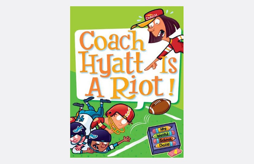 The cover of the book 'Coach Hyatt is a Riot!'