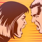 Illustration of a couple yelling at each other during a conflict