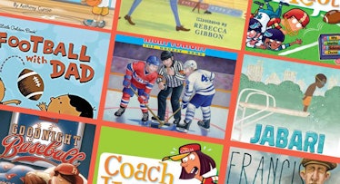 A collage of the covers of the best sports books for kids