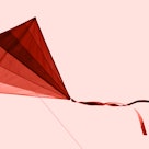 这是一个自己制作的风筝，有各种深浅不一的红色，从最亮到最暗。