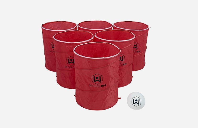 Six wicked big pong "cups"