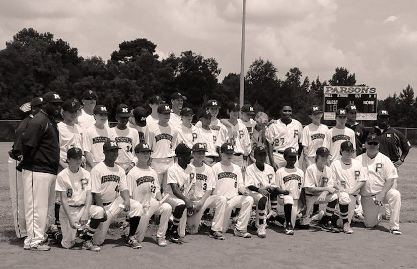 An old photo of the team of the Dixie Youth Baseball team