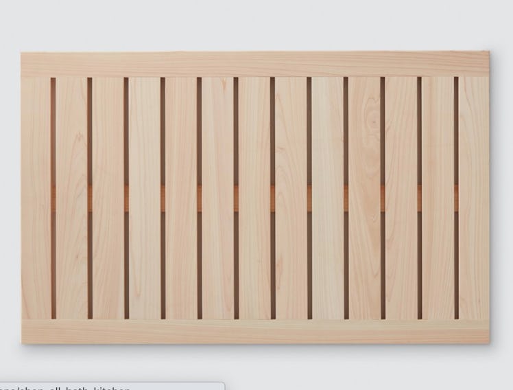 Hinoki Wood Bath Mat by the Citizenry