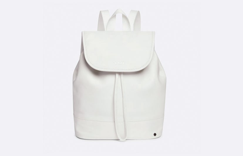 ﻿State’s ‘Hattie’ Leather Backpack in white 