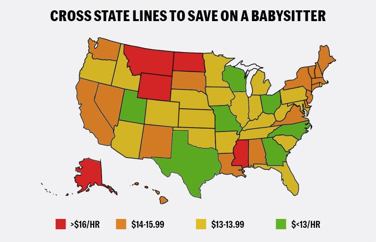 How Much Do Babysitters Cost? Depends on What State You Live In.
