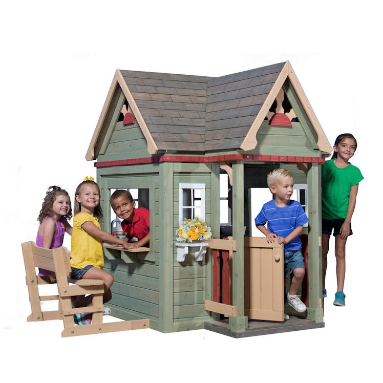 Victorian Inn Cedar Kids' Outdoor Playhouse by Backyard Discovery