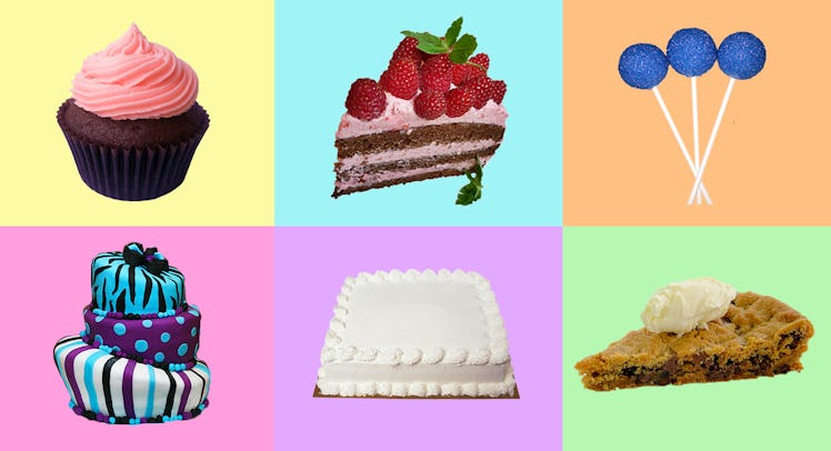 A collage of six birthday cakes for kids
