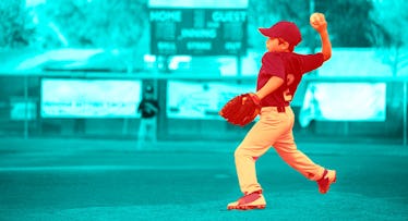 Kid learning how to throw baseball using expert tips.