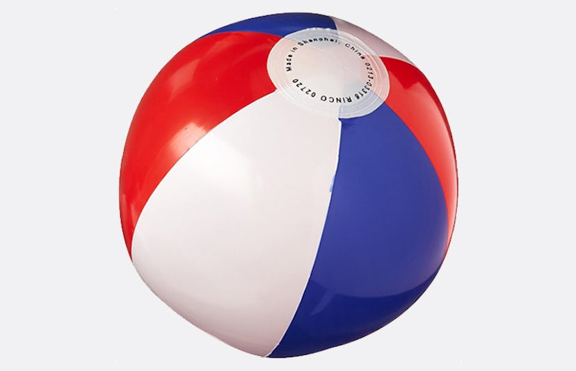 Novelty red, white, and blue beach ball