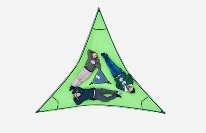 A green Tentsile Trillium for three people