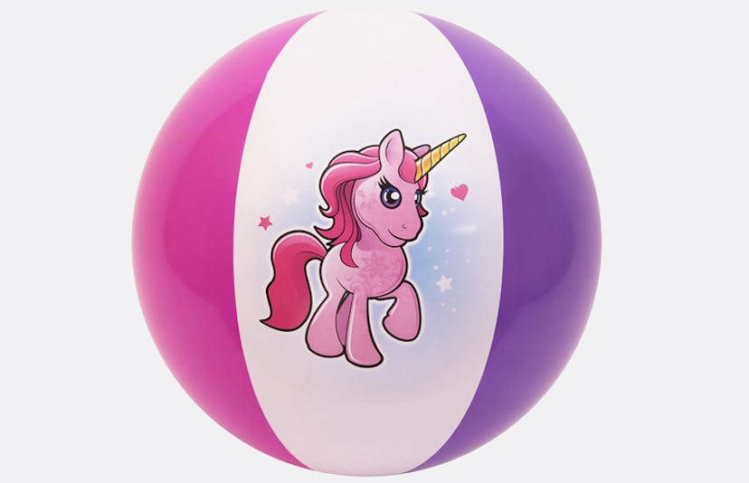 Pink, white, and purple Coconut Float unicorn beach ball