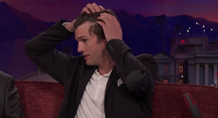 Ashton Kutcher during a TV show