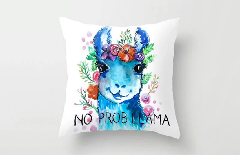 No Prob-llama Throw Pillow