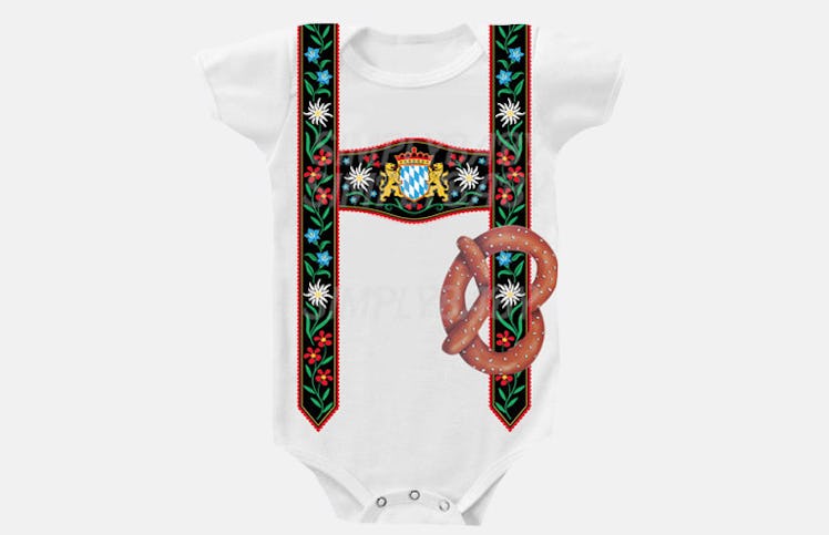 Oktoberfest Lederhosen Baby Onesie