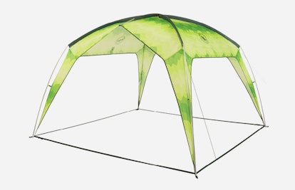 The Big Agnes Three Forks Shelter in lime green