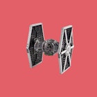 The LEGO Star Wars: Imperial TIE Fighter 75300 Building Kit with a red background