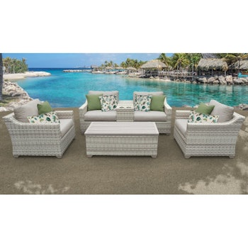 Falmouth 4 Piece Rattan Sectional Seating Group by Sol 72 Outdoor