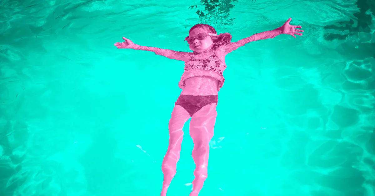 Floating Child How to Teach a Child to Float in the Swimming Pool
