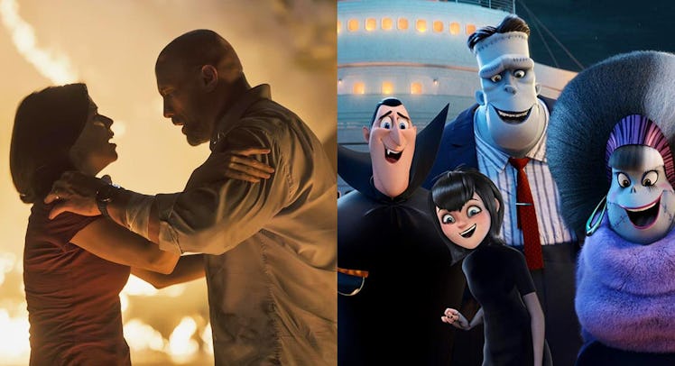 Rock photo next to a photo from the ‘Hotel Transylvania 3’ film
