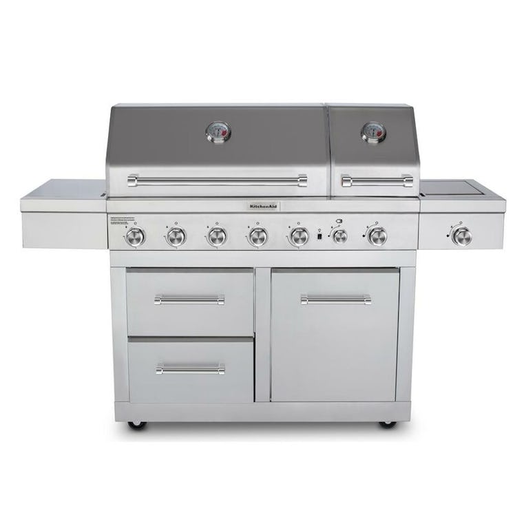 Burner Free Standing Liquid Propane Infrared 91000 BTU Gas Grill by KitchenAid