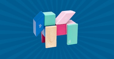 wooden toy from prime day deals pictured against a blue back drop